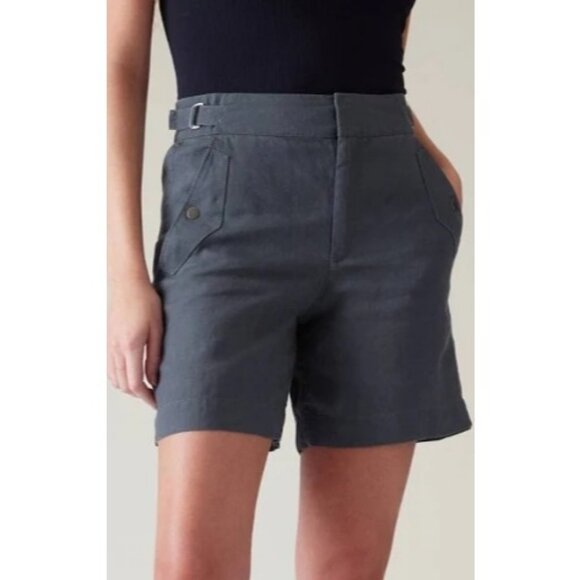 Athleta Blue Bermuda Shorts High-Rise Tailored Fit - Picture 1 of 13